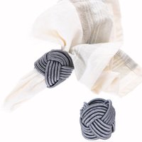Kit 4 Porta Guardanapo Trançado Tressé Tessi Cinza