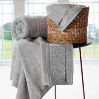 Toalha de Banho Confort Lace 100% Algodão 68x140cm Cinza Urbano