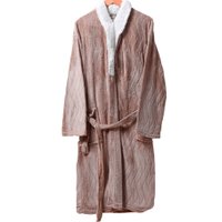 Roupão Sherpa Lã de Carneiro Toque Flannel Castanha - M