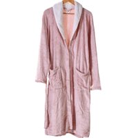 Roupão Sherpa Lã de Carneiro Toque Flannel Ultra Macio Peach - G