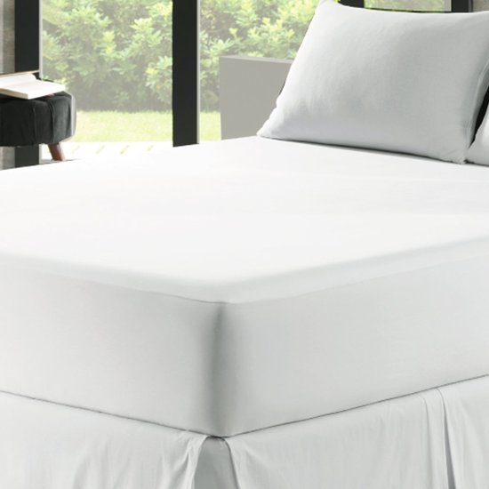 Protetor de Colchão Casal Malha Impermeável 140x190x30cm Branco