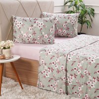 Jogo de Cama Casal Cotton Touch 4 Peças 138x188x30cm Joy