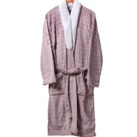 Roupão Sherpa Lã de Carneiro Toque Flannel Magnólia - P