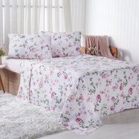 Jogo de Cama Solteiro 3 Pçs 150 Fios Super Macio 100% Algodão Giardino