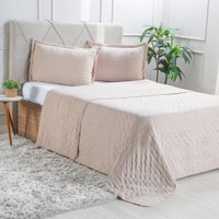Kit Cobre Leito Queen Miraggio Ultra Soft 240x260cm Caramelo Claro