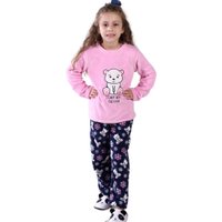 Conjunto Pijama de Plush Infantil Super Quentinho e Divertido Ursinho Rosa - 4
