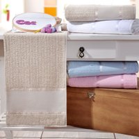 Toalha de Lavabo Ponto Russo Algodão 30x50 Camurça