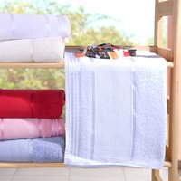 Toalha de Rosto Ponto Cruz Algodão 45x75 Branco