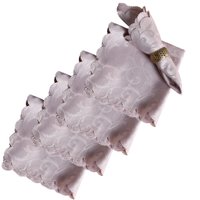 Kit 4 Guardanapos Jacquard 40x40cm Acabamento Ultrassonic Areia