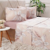 Jogo de Cama Casal Cotton Touch 4 Peças 138x188x30cm Boho