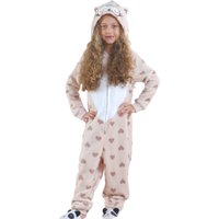 Pijama Macacão Plush Infantil com Capuz Gatinha - 8
