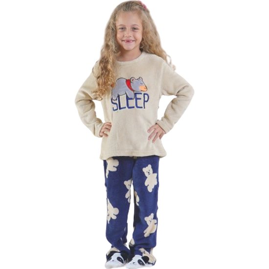 Conjunto Pijama de Plush Infantil Macio Quentinho e Divertido Sleep - 8