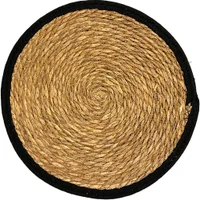 Lugar Americano Rústico Colors Fibra Natural 38cm Preto