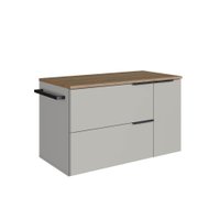 Gabinete Para Banheiro 02 Portas 01 Gaveta 80cm Mel Arenas PRODDY