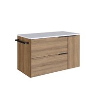 Gabinete Para Banheiro 02 Portas 01 Gaveta 80cm Mel Branco PRODDY