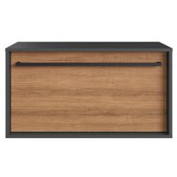 Gabinete Para Banheiro 01 Gaveta 80cm Mel Grafite PRODDY