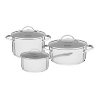 Jogo de Panelas Fundo Triplo Tramontina Una 65280300 Inox INOX 65280300