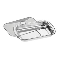 Assadeira Tramontina Cosmos Retangular 61315434 Inox com Tampa de Vidro INOX 61315434