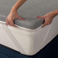 Pillow Top Solteiro Guldi Dream com Espuma D50 Viscoelástica com Alça (5x88x188) Branco e Cinza