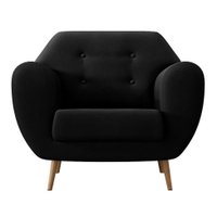 Poltrona Beegees Suede Preta