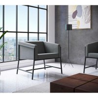 Poltrona Truman Linho Cinza