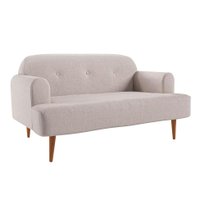 Sofá 2 Lugares Kiev Linho Cru 130 cm