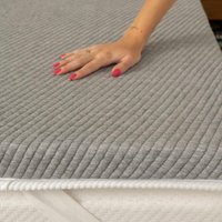 Pillow Top Solteiro King Guldi Dream com Espuma D50 Viscoelástica com Alça (5x96x203) Branco e Cinza