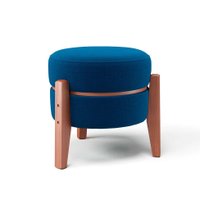 Puff Frapê Linho Azul Marinho 47 cm