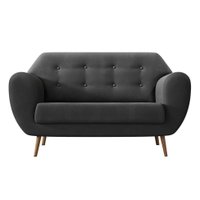 Sofá 2 Lugares Beegees Suede Grafite