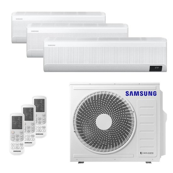 Ar Multi Split Inverter 28000 Samsung Quente e Frio (1 Evap. HW 9000 + 1 Evap. HW 12000 + 1 Evap. HW 18000) 220V