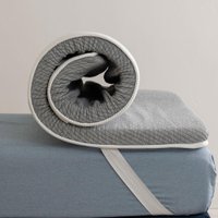 Pillow Top King Guldi Dream com Espuma D50 Viscoelástica com Alça (5x193x203) Branco e Cinza