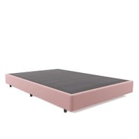 Base para Cama Box Casal Desmontável Torvi (35x138x188) Suede Rosa