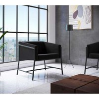 Poltrona Truman Suede Preto