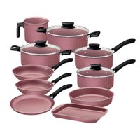 Jogo de Panelas Tramontina Linz Rosa 10 pçs 28299407