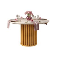 Mesa de Sala Jantar Viena c/ Tampo Madeirado c/ Vidro 136cm Cedro/Off White - DJ Móveis
