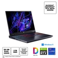 Notebook Acer Predator PHN16-72-99MY Intel Ci9 14900HX 14ª Gen 32GB 1TB SSD RTX 4070 W11 Home
