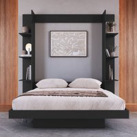 Cama Casal Vancouver Articulável 8 Prateleiras Grafite - Art In Móveis