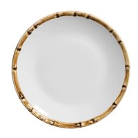 Prato de Sobremesa 20cm em Bambu e Cerâmica Scalla