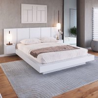 Cama Queen Zurique 2 Portas Branco - Art In Móveis
