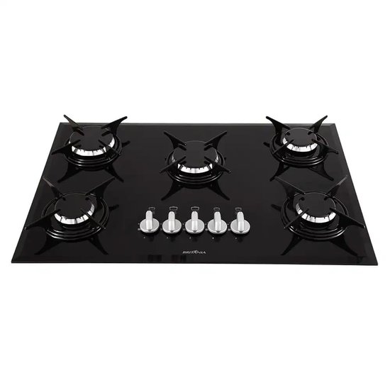 Cooktop a Gás Britânia 5 Bocas Preto BCT5P - Bivolt