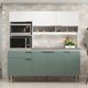 Cozinha Compacta Zafira 7 Portas 1 Gaveta Branco/Grey - Deibe Móveis