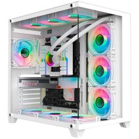 Gabinete Gamer K-Mex,W2J1 ,Aquario Ghost Shark, ATX, Branco - CGW2J1RH002CBOX