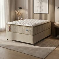Colchão Casal King Molas Guarda Costas Max Com Pillow 193x203x40cm Bege/Branco Probel