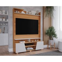Home p/ TV até 55 Pol Master c/ 2 Prateleiras e Pés 135x183cm Nature/Off White - Permóbili