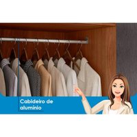 Guarda Roupa Casal 8 Portas (2 c/ Espelho) e 6 Gavetas Master 8.6 Jatobá - Santos Andirá