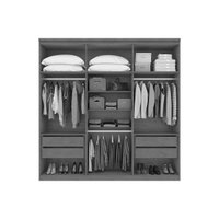 Guarda Roupa Casal 6 Portas (2 c/ Espelho) e 4 Gavetas Alonzo New Branco - Lopas