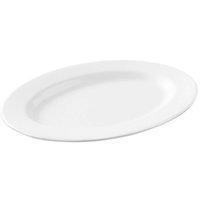 Travessa Oval Melamina 30x22cm Rasa Buffet Branca Restaurante Salada Petiscos Aperitivos Bar