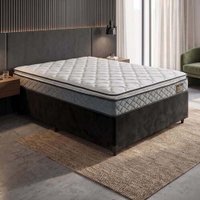 Colchão Casal Queen Espuma D33 Pillow Top Millenium 158x198x19cm Cinza/Branco Hellen