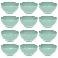 Kit 12 Tigelas Grandes Crippa Travessas Servir 3,1L Verde Menta Salada Sobremesa Restaurante