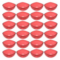 24 Potes para Doces Sobremesas Restaurante Hotel Vermelho Transparente Plástico Crippa